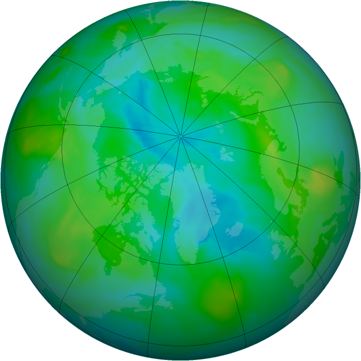 Arctic ozone map for 02 September 2010